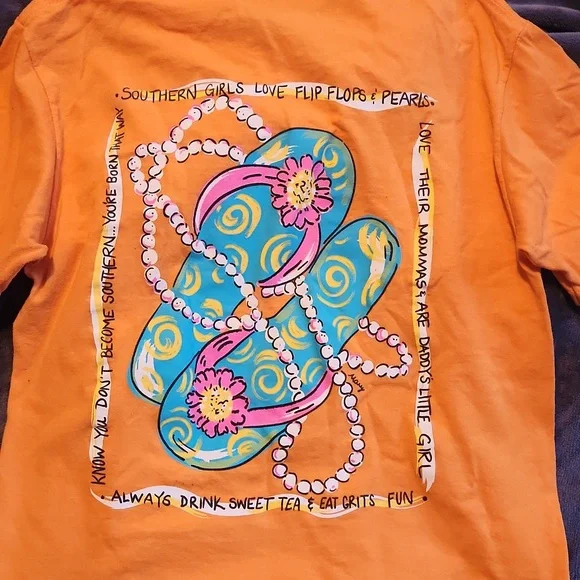 A Girl Thing Vibrant Orange Tee - Picture 4 of 5